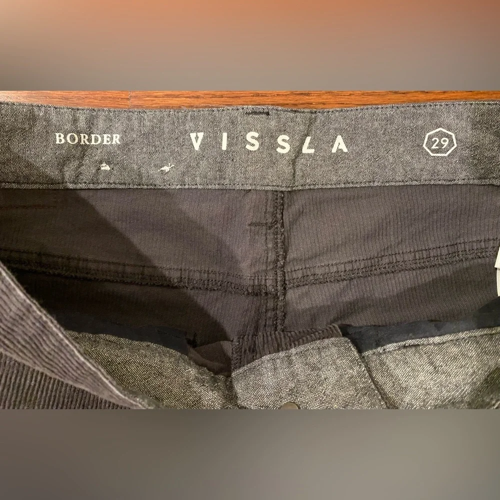 Vissla Corduroy Pant Sz 29 Graphite Border C Cord 5 Pocket Corduroy Inseam 30”